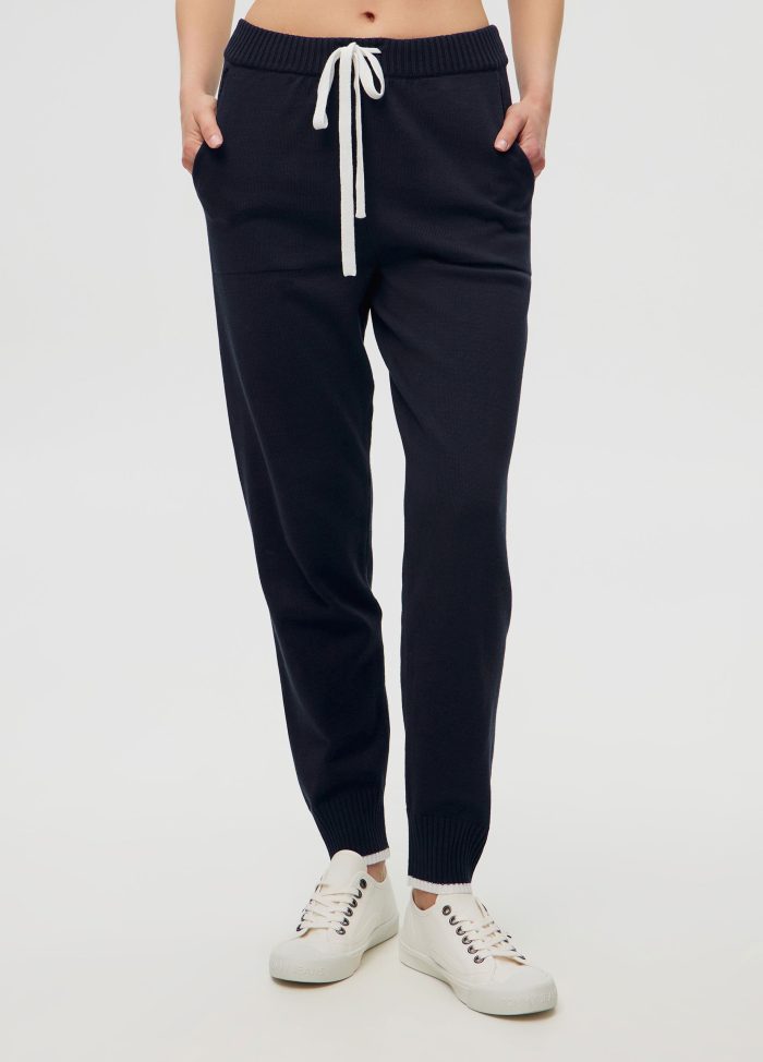 PANTS BLUE made of semi-cotton 5034