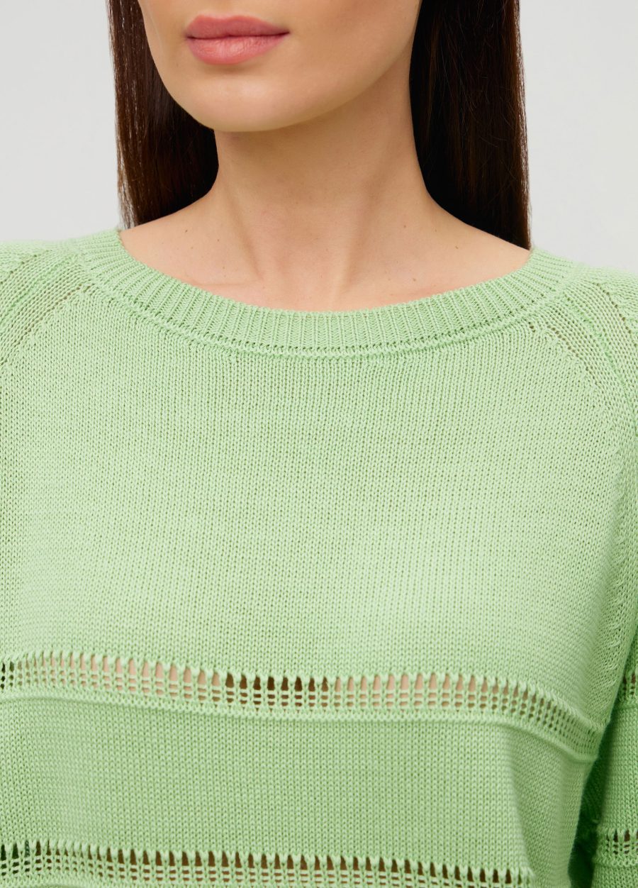 JUMPER GREEN with perforated inserts 5051-Collections_Ready to Wear_4