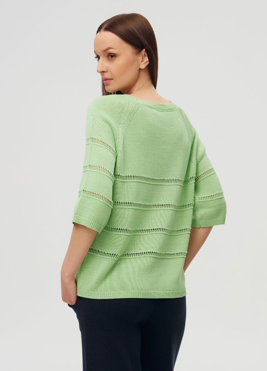 JUMPER GREEN with perforated inserts 5051-Collections_Ready to Wear_2
