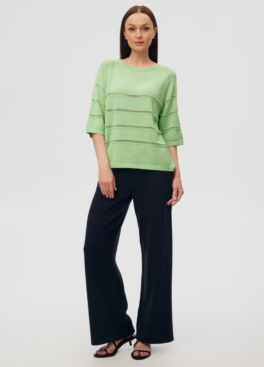 JUMPER GREEN with perforated inserts 5051-Collections_Ready to Wear_3