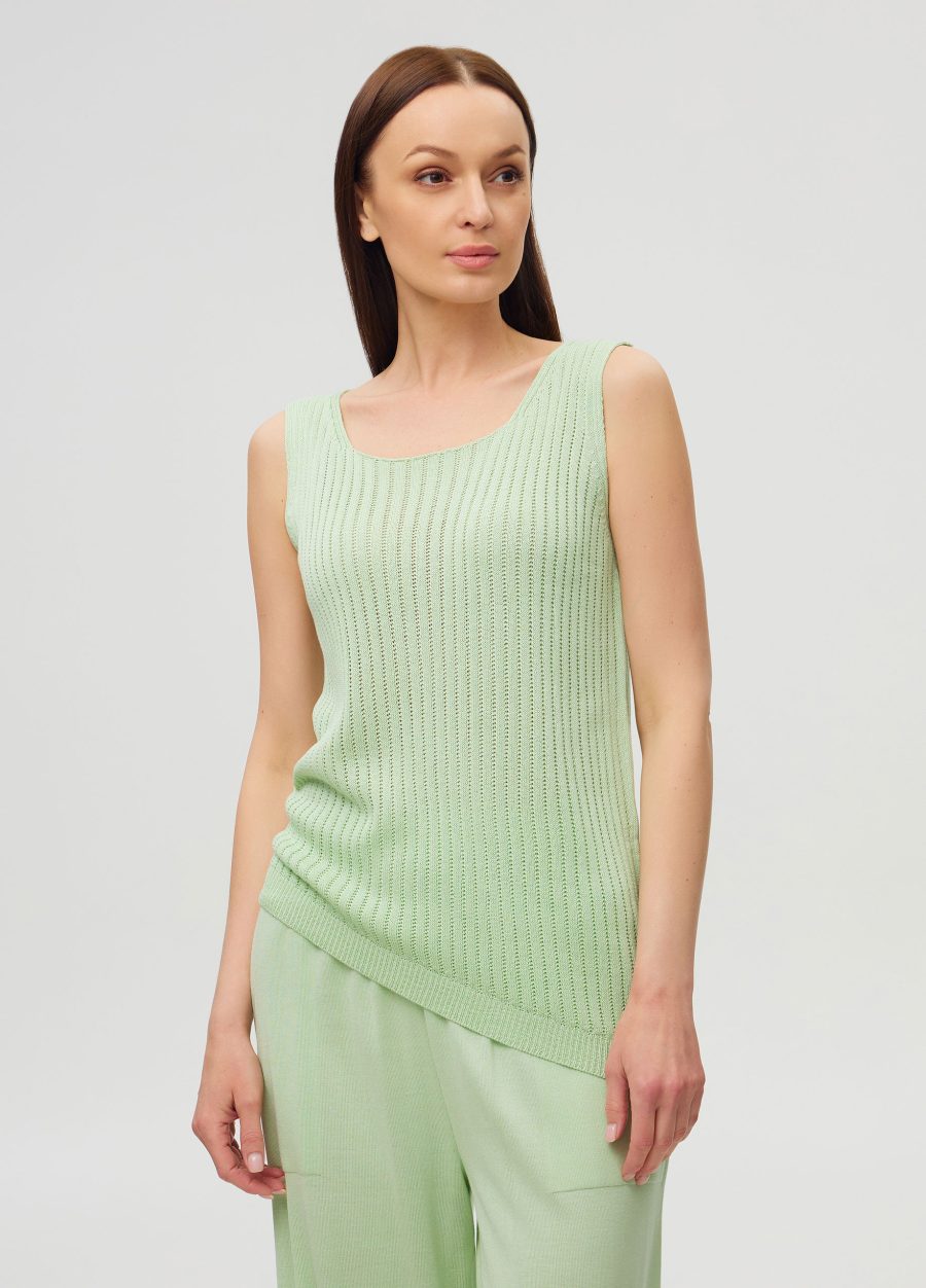 T-SHIRT MINTsummer made of viscose and asymmetrical bottom 5074-Collections_Ready to Wear_1