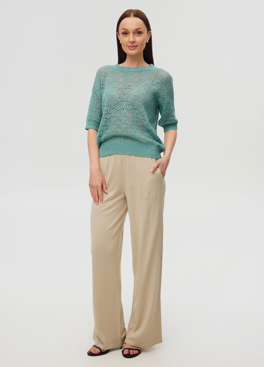 JUMPER GREEN summer openwork with short sleeves 5089-Collections_Ready to Wear_4
