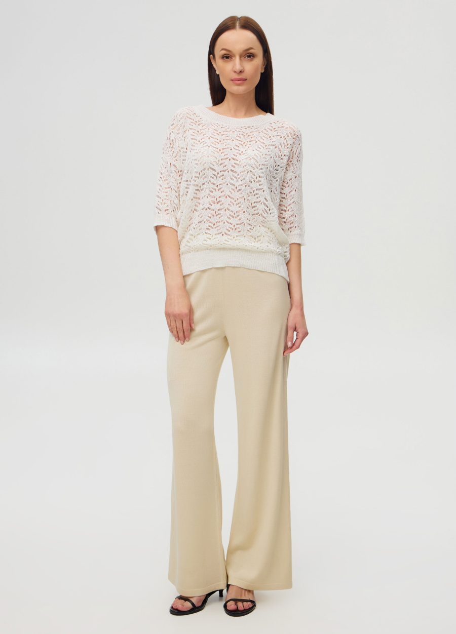 JUMPER WHITE summer openwork with short sleeves 5089-Collections_Ready to Wear_4