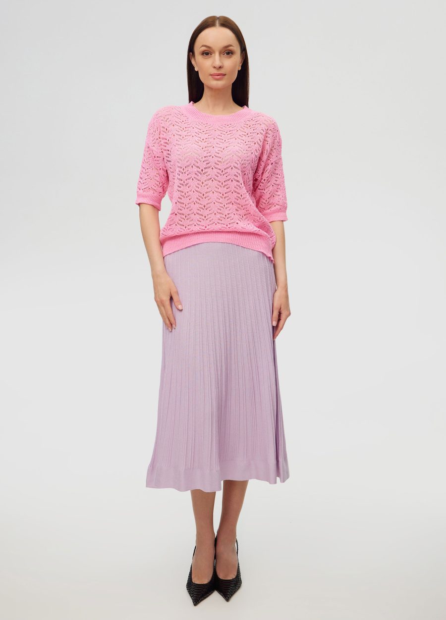 JUMPER PINK summer openwork with short sleeves 5089-Collections_Ready to Wear_4