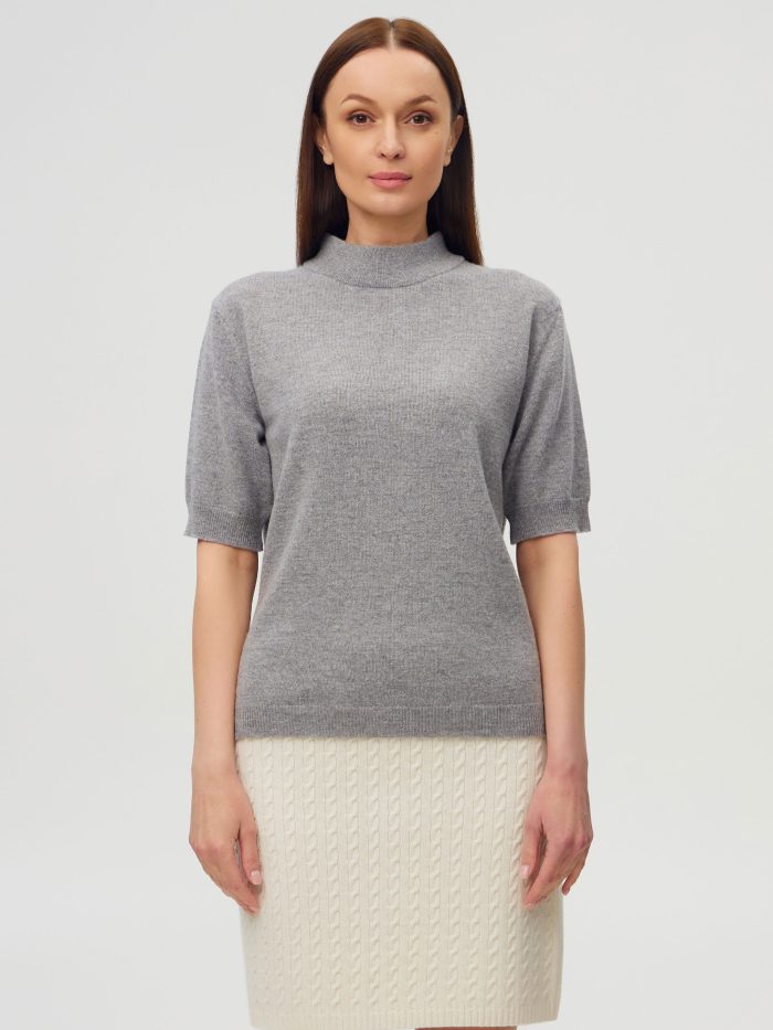 JUMPER GREY made of merino wool and cashmere 5142