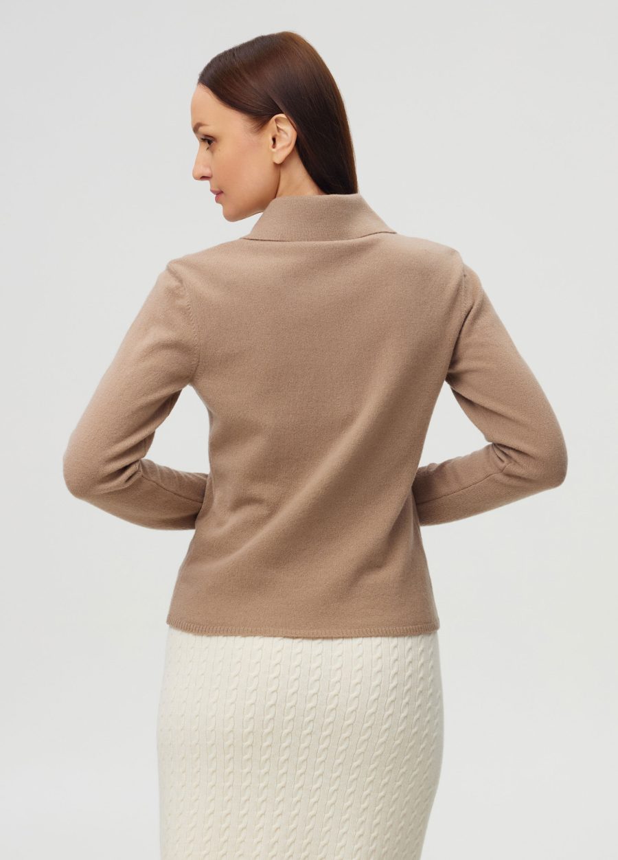 JUMPER DARK BEIGE polo from merino wool and cashmere 5116-Collections_Fall-Winter_3