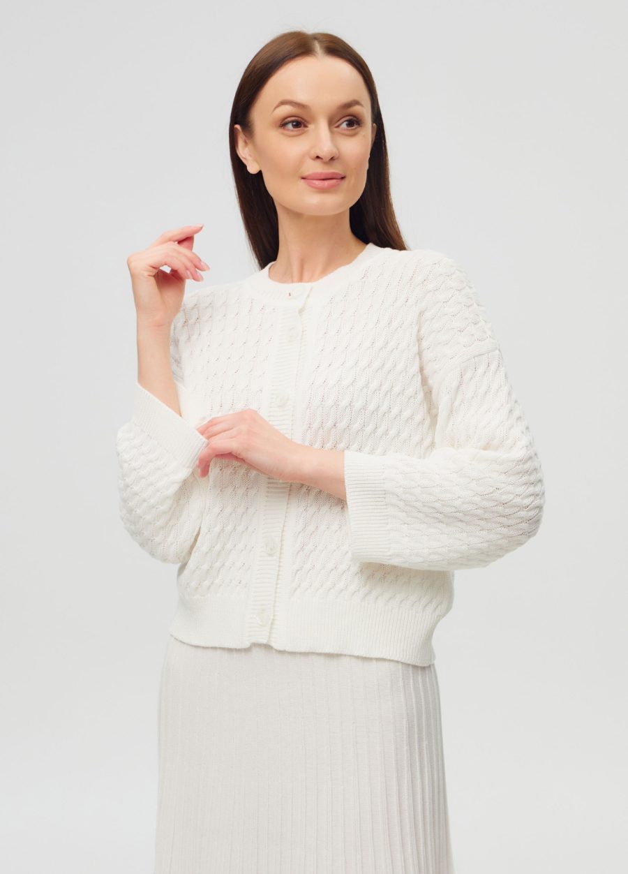 JACKET WHITE button-down semi-cotton 6001-Collections_Jackets & Cardigans_1