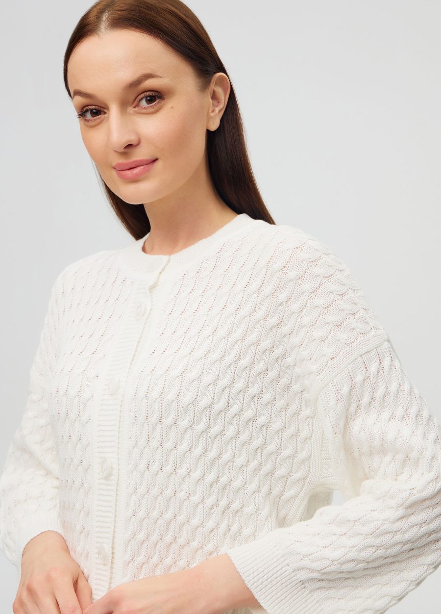 JACKET WHITE button-down semi-cotton 6001-Collections_Jackets & Cardigans_2