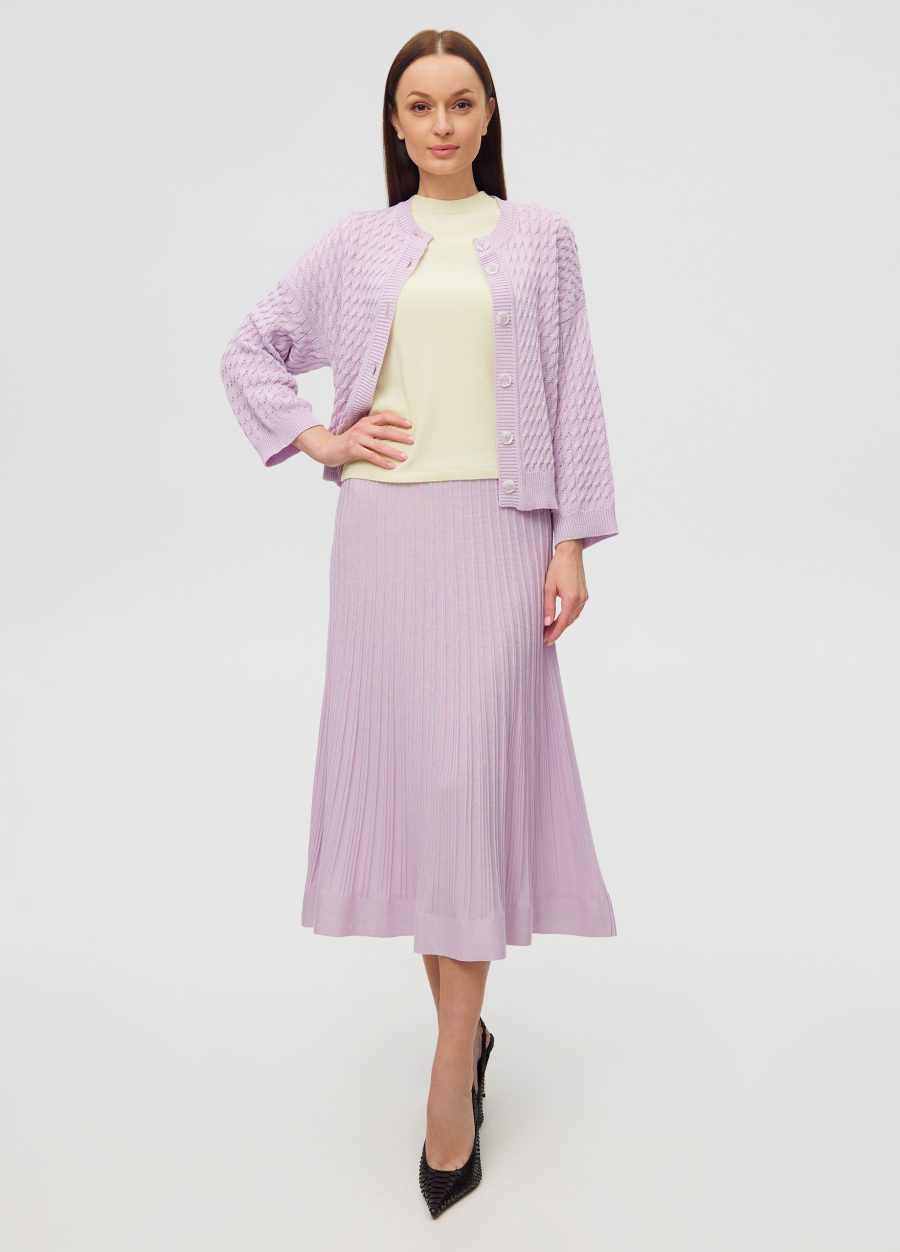 JACKET LILAC with buttons made of semi-cotton 6001-Collections_Jackets & Cardigans_5