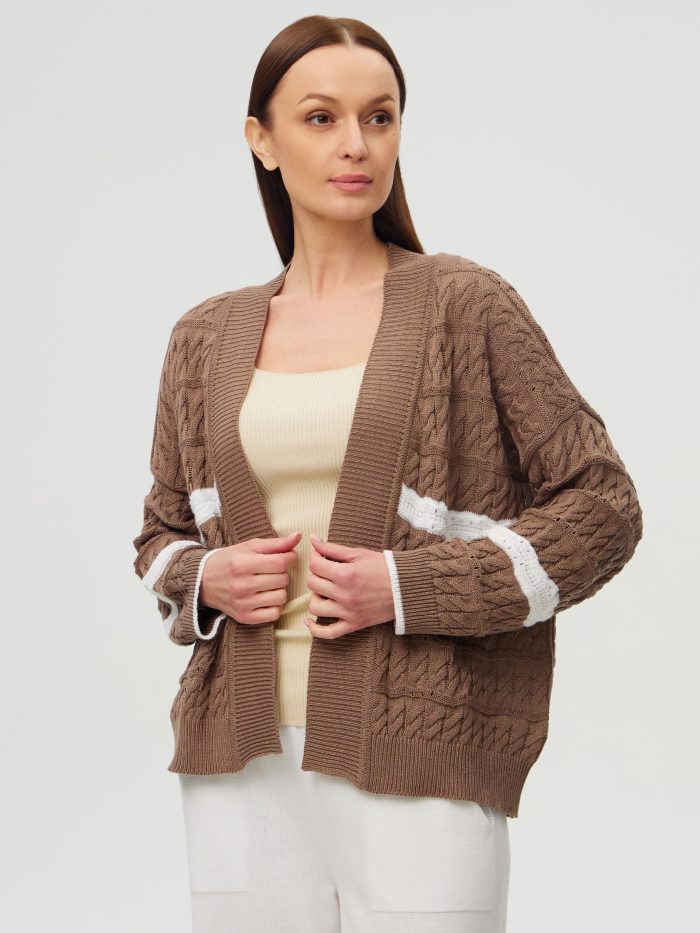 JACKET MOCCOA without fastener made of semi-cotton 6003