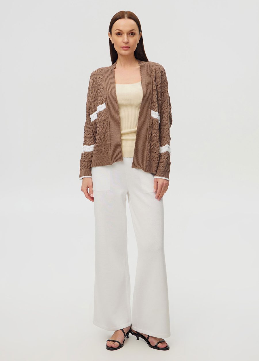 JACKET MOCCOA without fastener made of semi-cotton 6003-Collections_Jackets & Cardigans_4