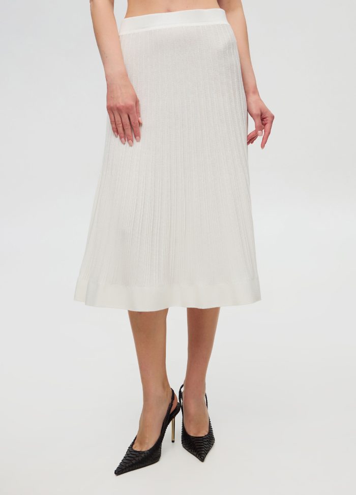 SKIRT WHITE cotton A silhouette 6006
