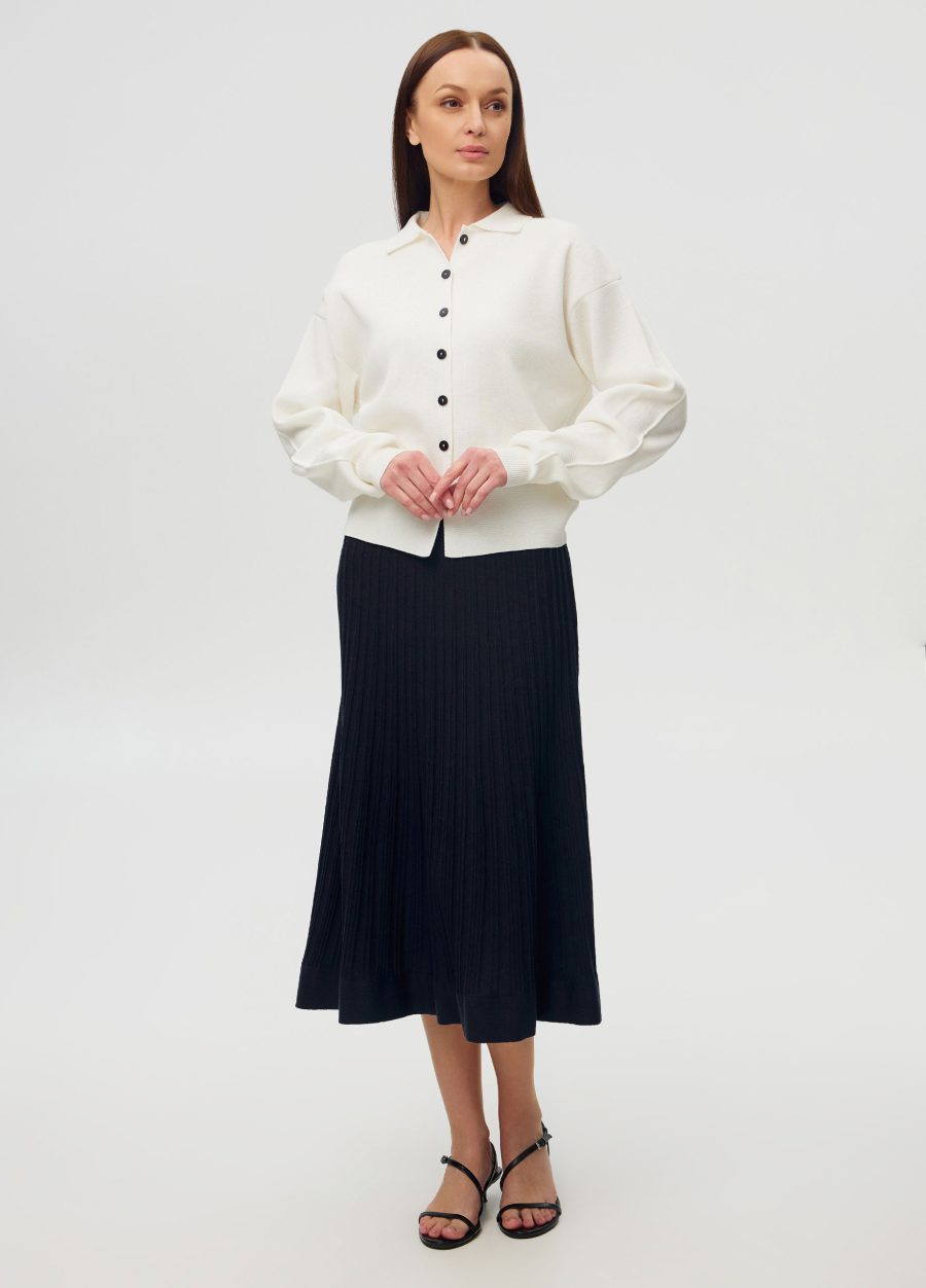 SKIRT BLUE navy cotton A silhouette 6006-Collections_Ready to Wear_2