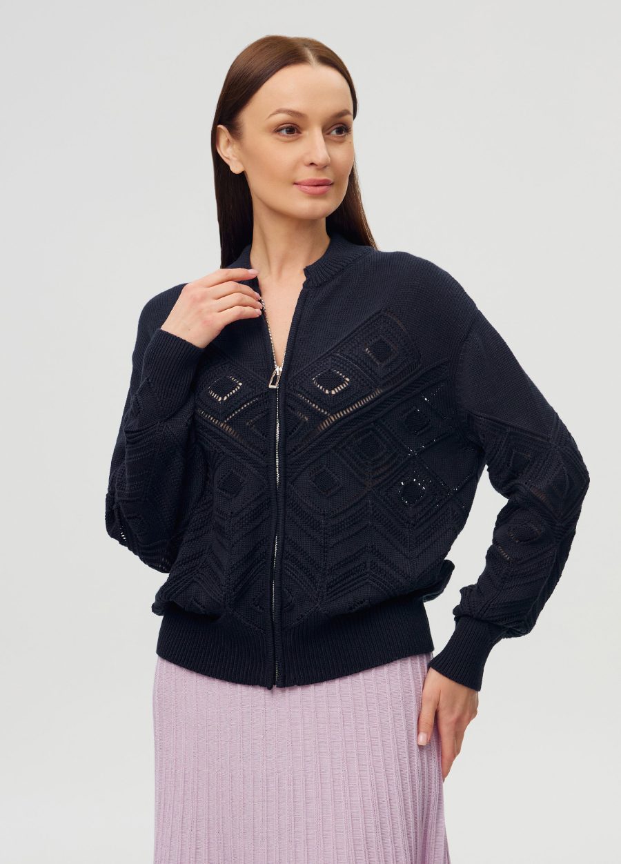 JACKET BLUE semi-cotton 6007-Collections_Jackets & Cardigans_1