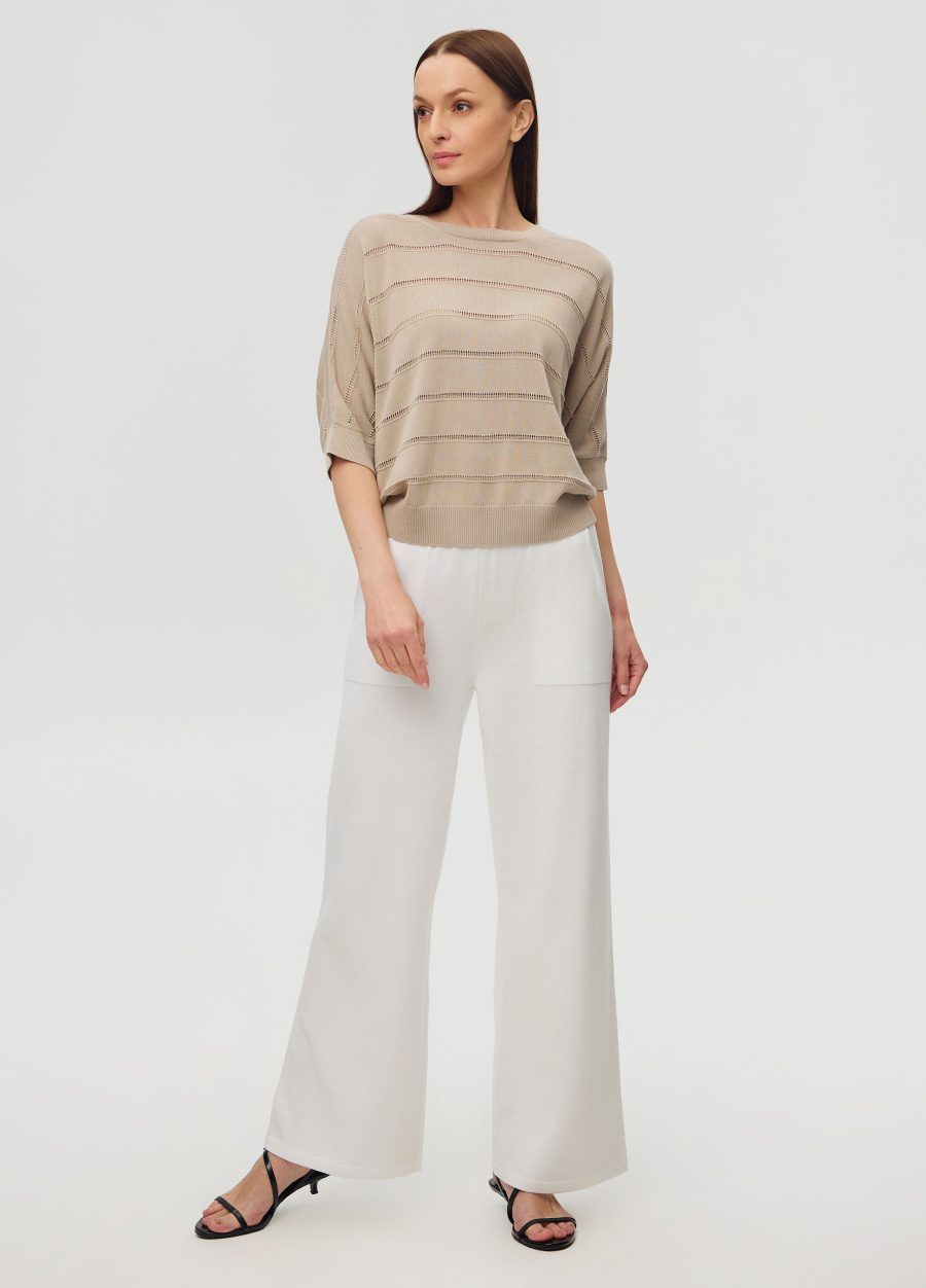 JUMPER BEIGE V-neck on the back 6012-Collections_Ready to Wear_4