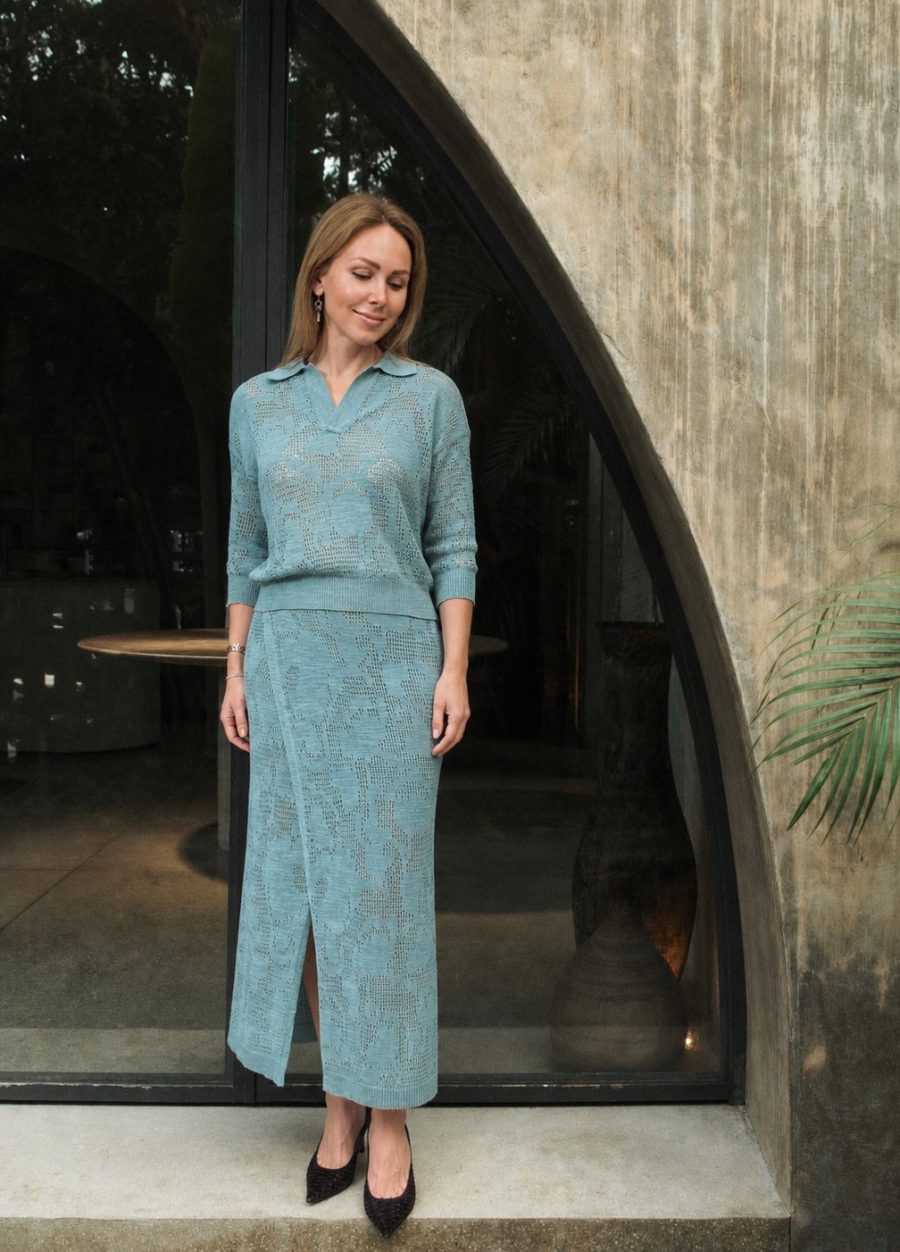 SKIRT BLUE with linen 6015-Collections_Ready to Wear_2