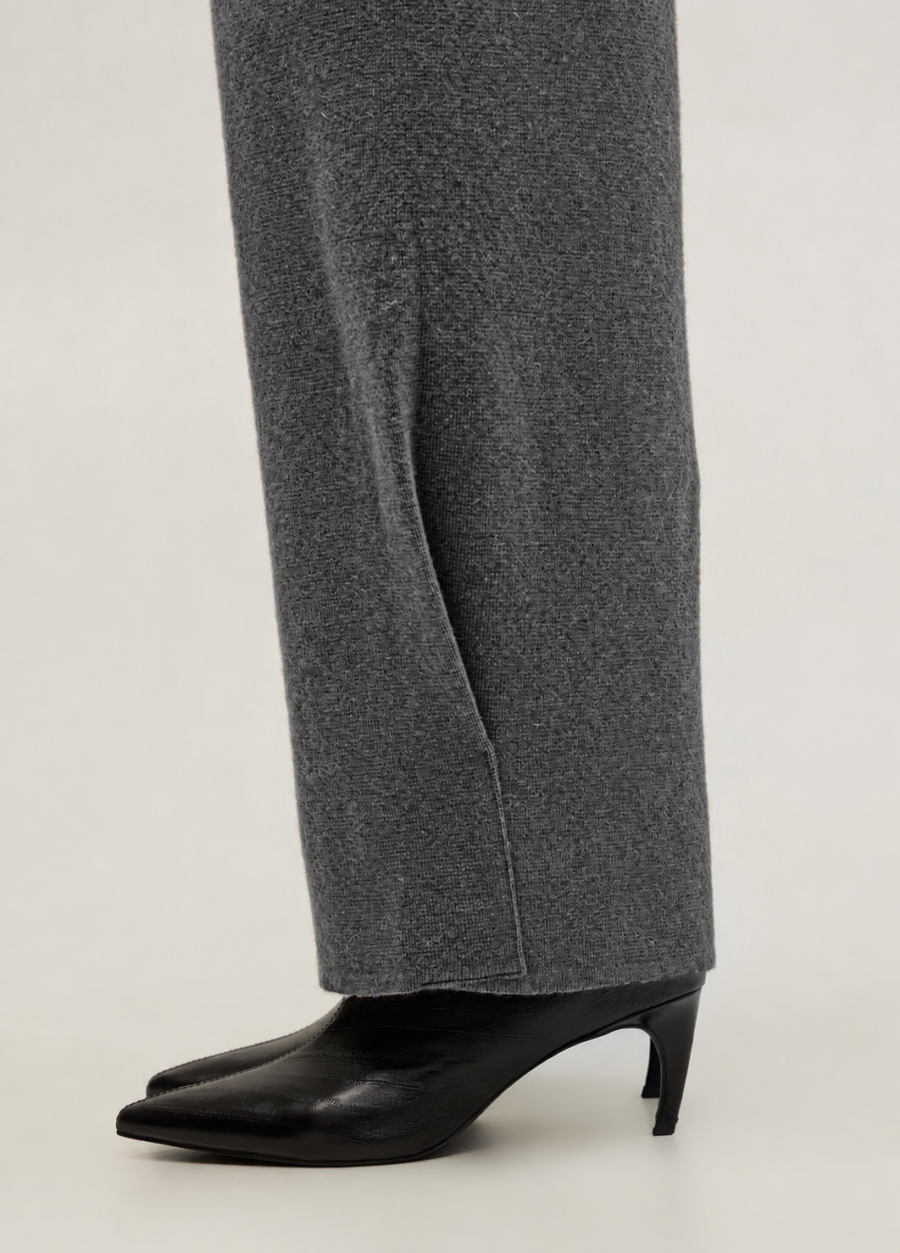 TROUSERS ANTHRACITE – Lambswool knit pants with bottom pleats 5119-Collections_Fall-Winter_2