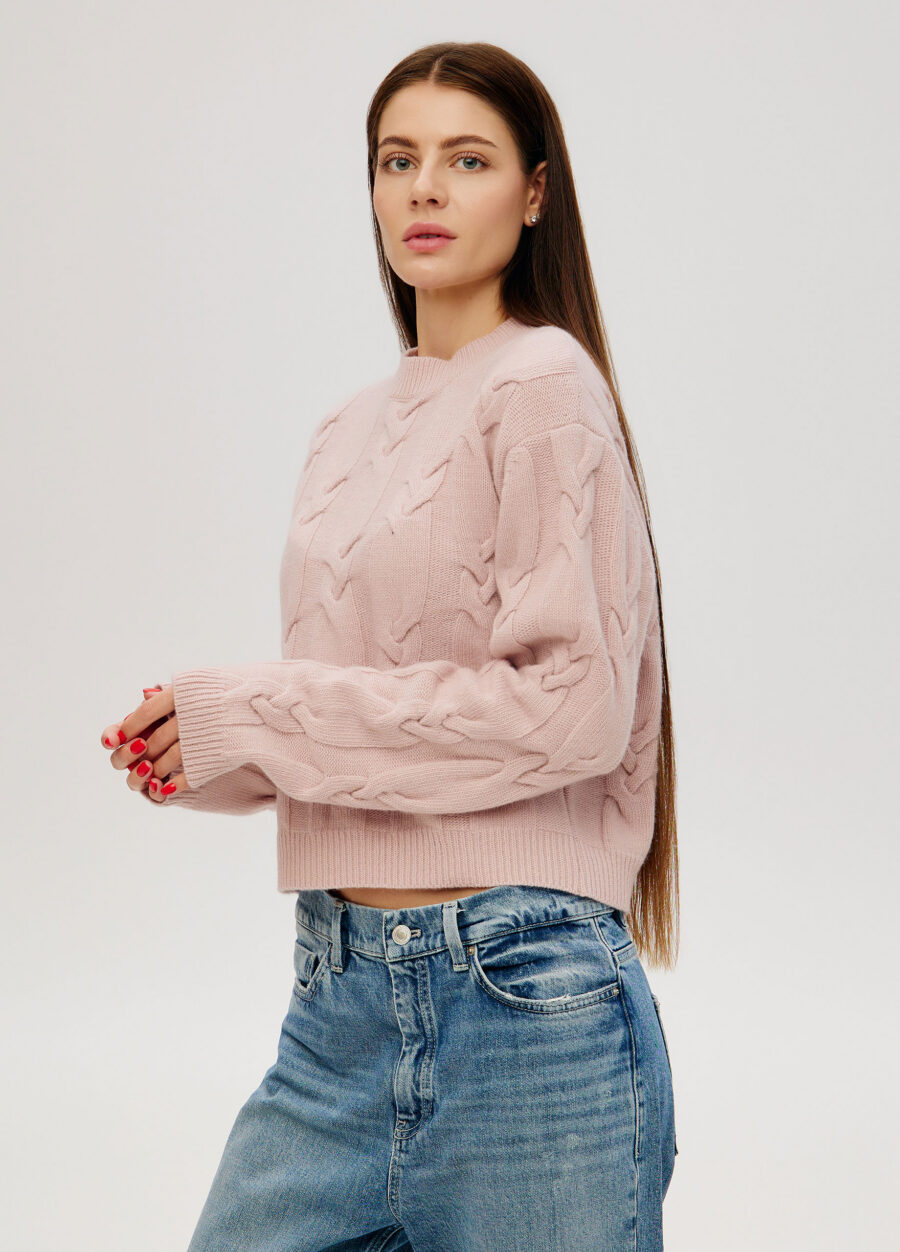 JUMPER PINK women's lambswool cable knit 5121-Collections_Fall-Winter_3