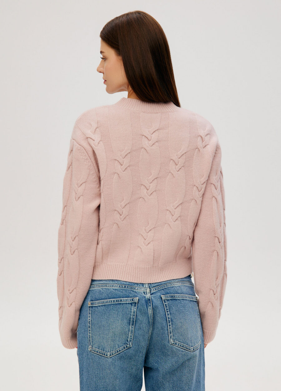 JUMPER PINK women's lambswool cable knit 5121-Collections_Fall-Winter_4