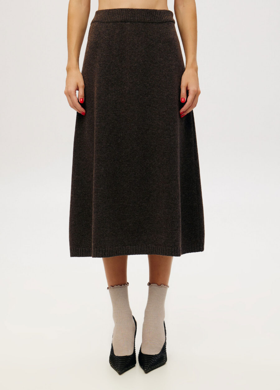 SKIRT BROWN 100% lambswool midi 5138-Collections_Fall-Winter_1