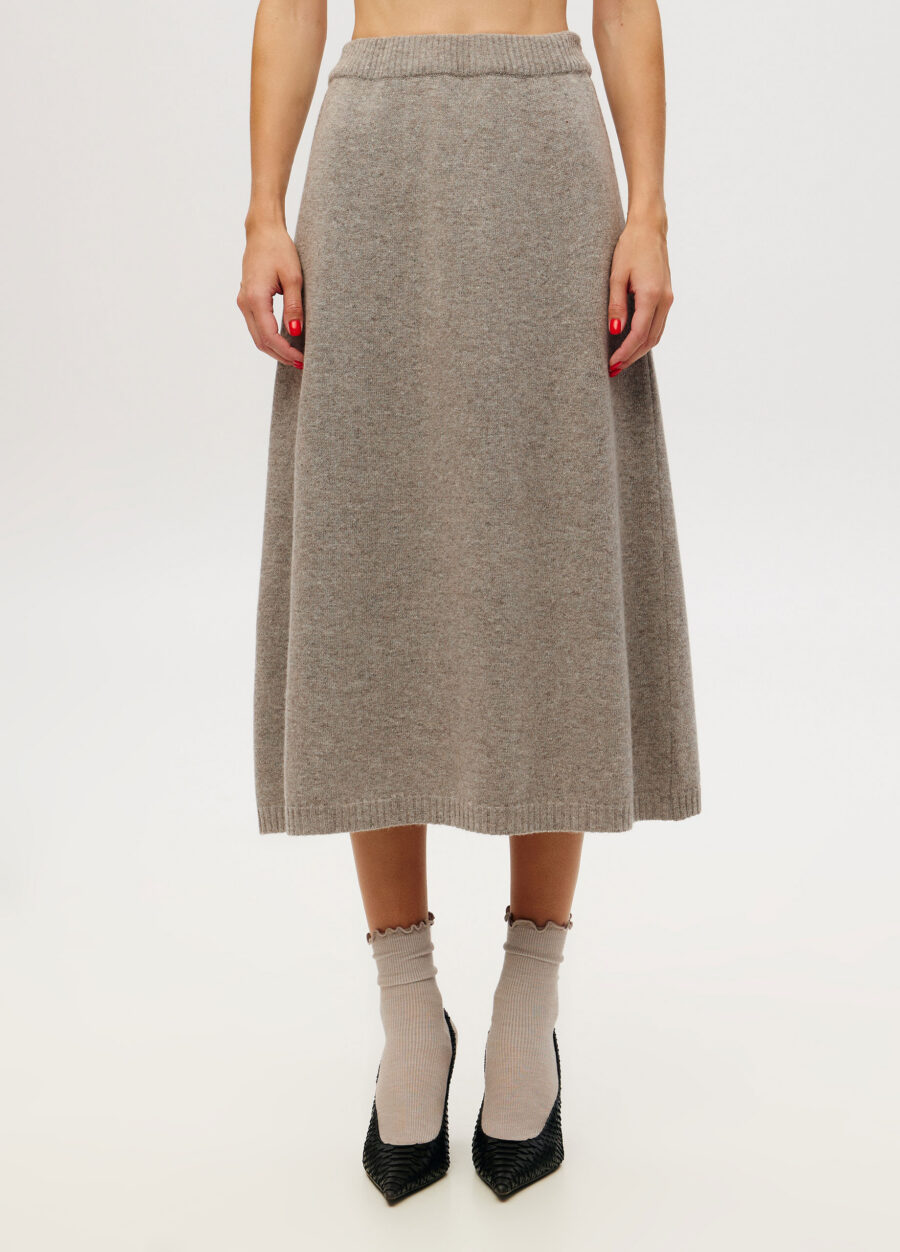 SKIRT BEIGE100% lambswool midi 5138-Collections_Fall-Winter_1