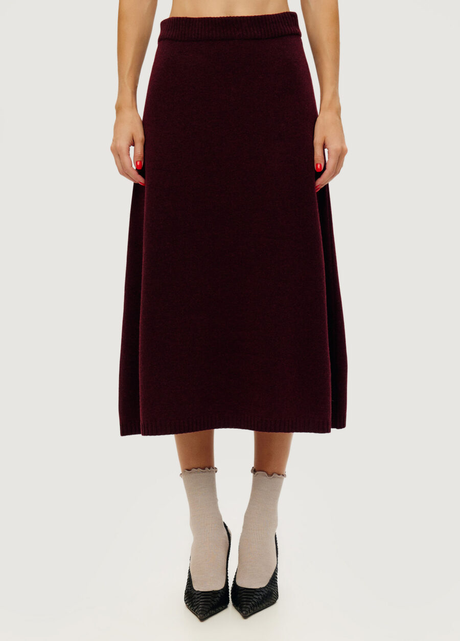 BURGUNDY SKIRT 100% lambswool midi 5138-Collections_Fall-Winter_1