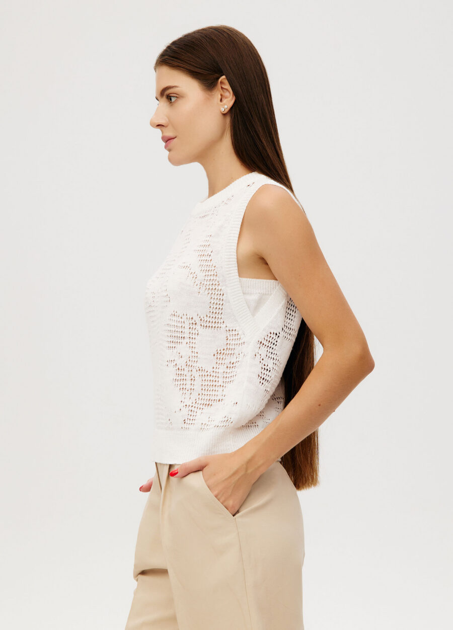 TOP WHITE linen tank  6019-Collections_Ready to Wear_3