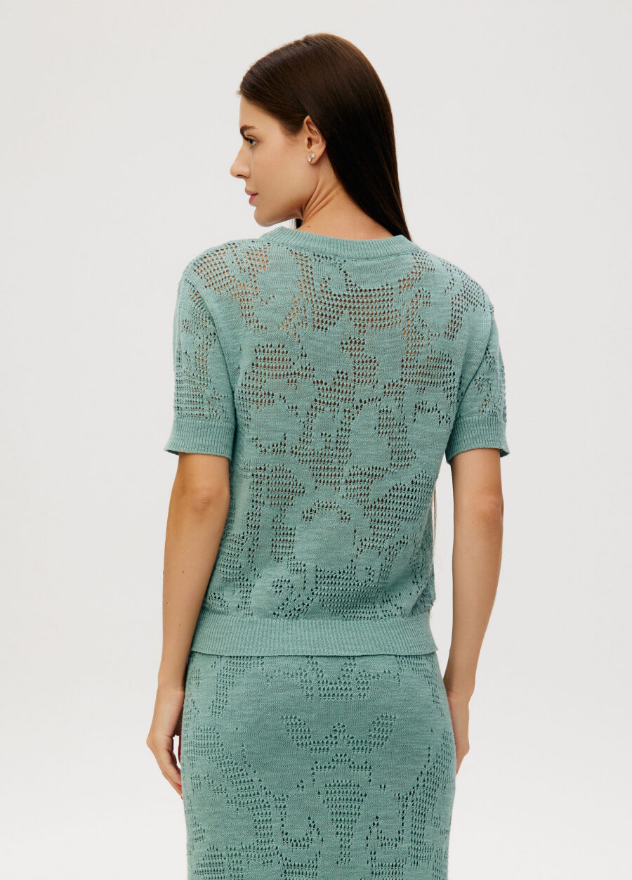JUMPER EUCALYPTUS openwork with short sleeves 6021-Collections_Ready to Wear_3