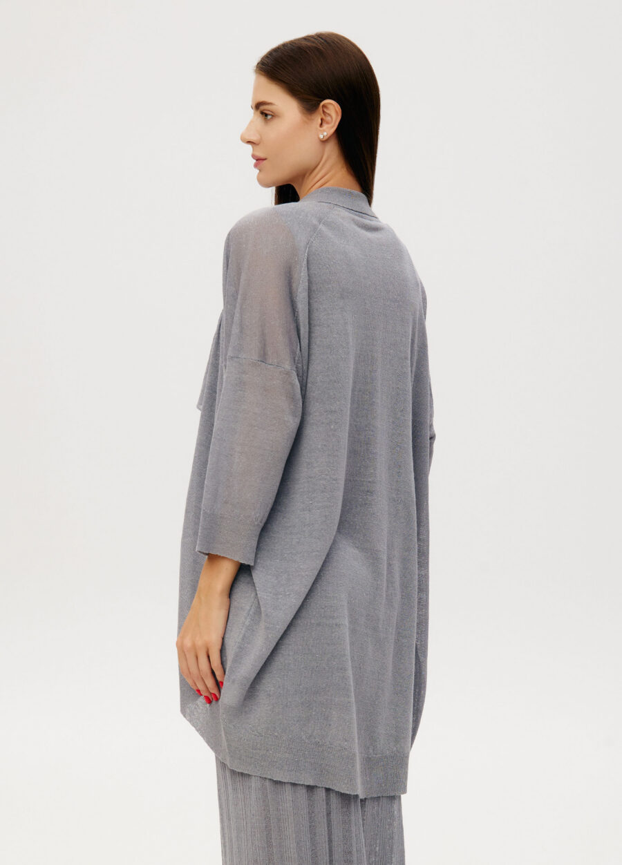 CARDIGAN BLUE linen open-front lightweight 6025-Collections_Jackets & Cardigans_3