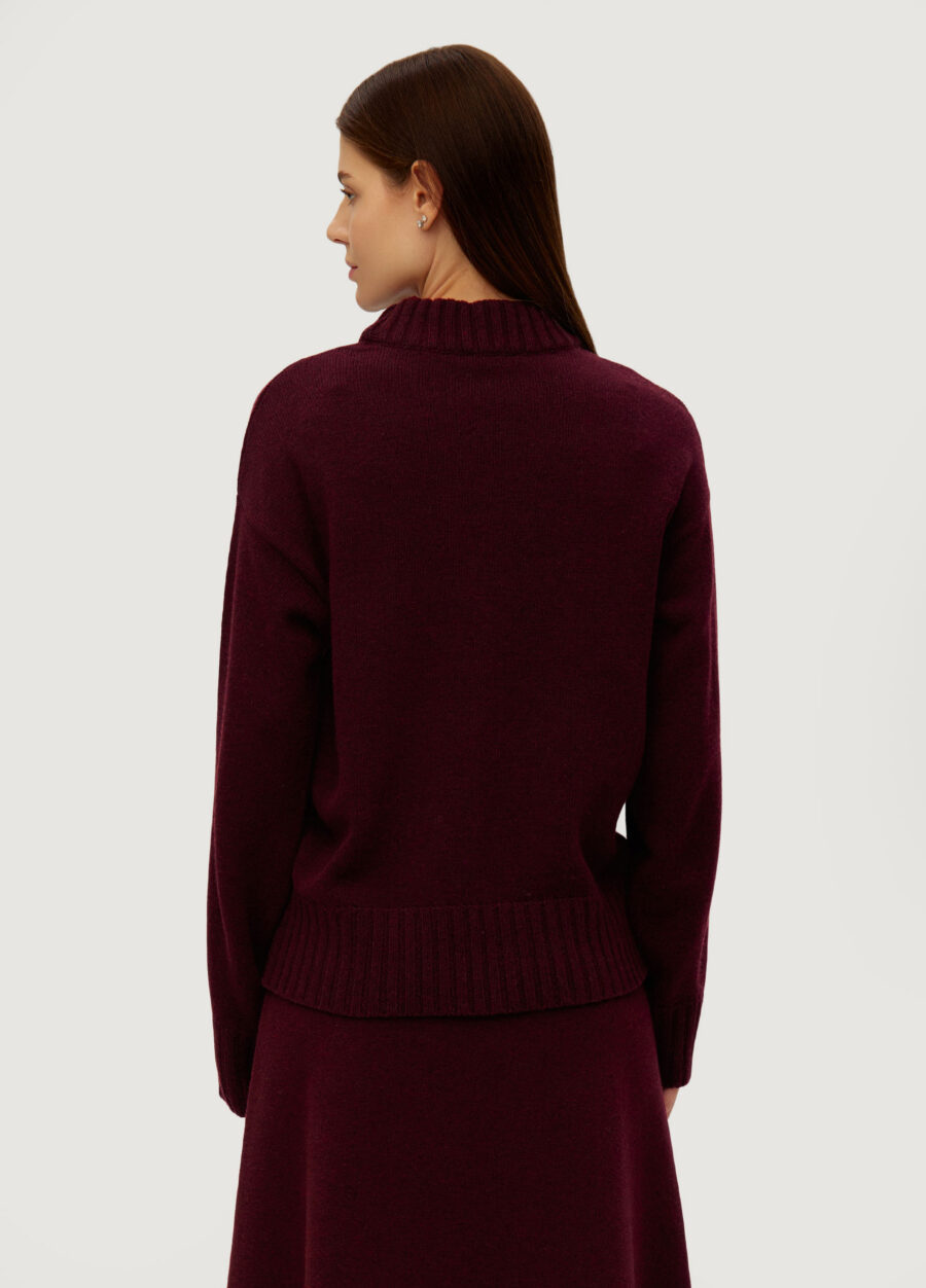 JUMPER BURGUNDY lamb's wool 6030-Coats & Trench_Fall-Winter_5