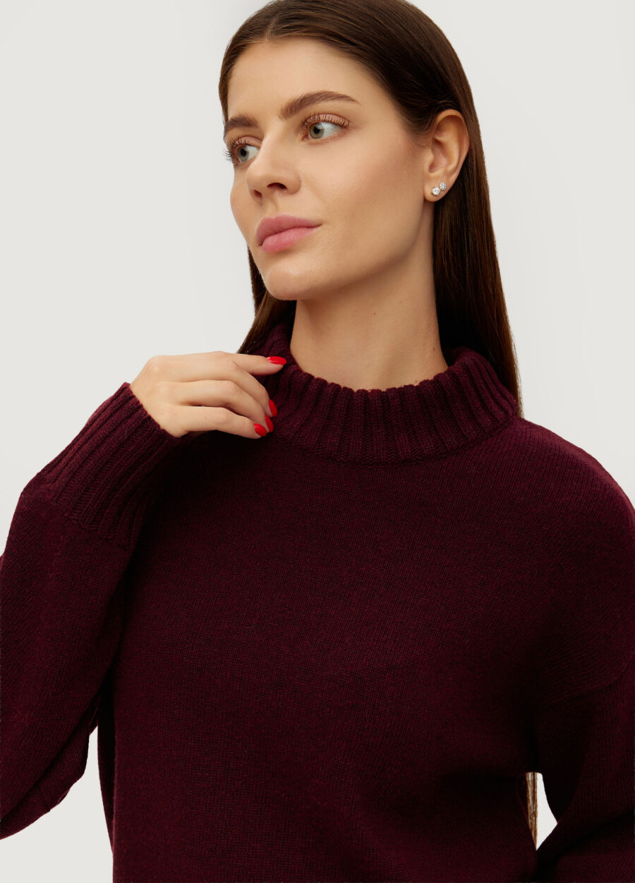JUMPER BURGUNDY lamb's wool 6030-Coats & Trench_Fall-Winter_2