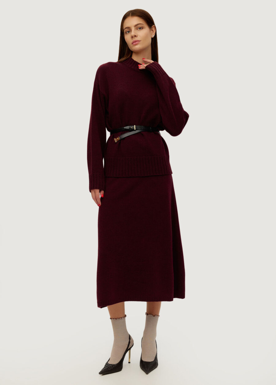 SKIRT BURGUNDY lambswool midi 6045-Collections_Fall-Winter_5