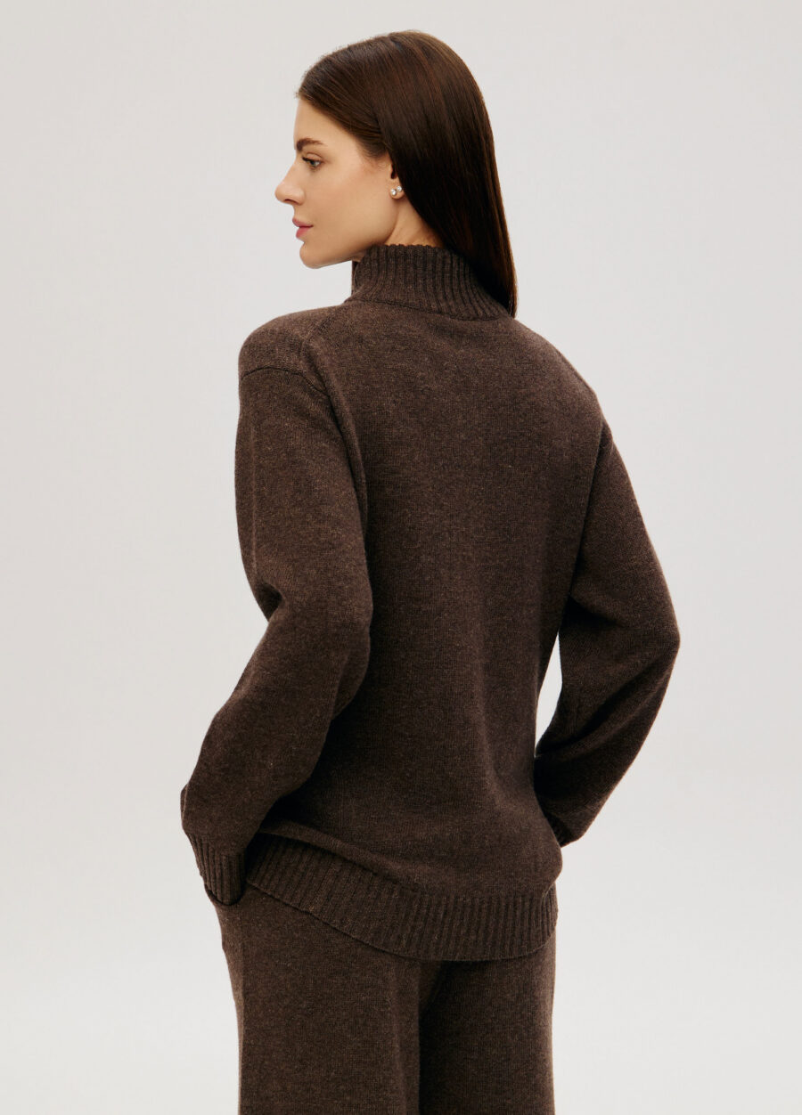 CARDIGAN BROWN zipper jacket lamb's wool 6031-Collections_Fall-Winter_3