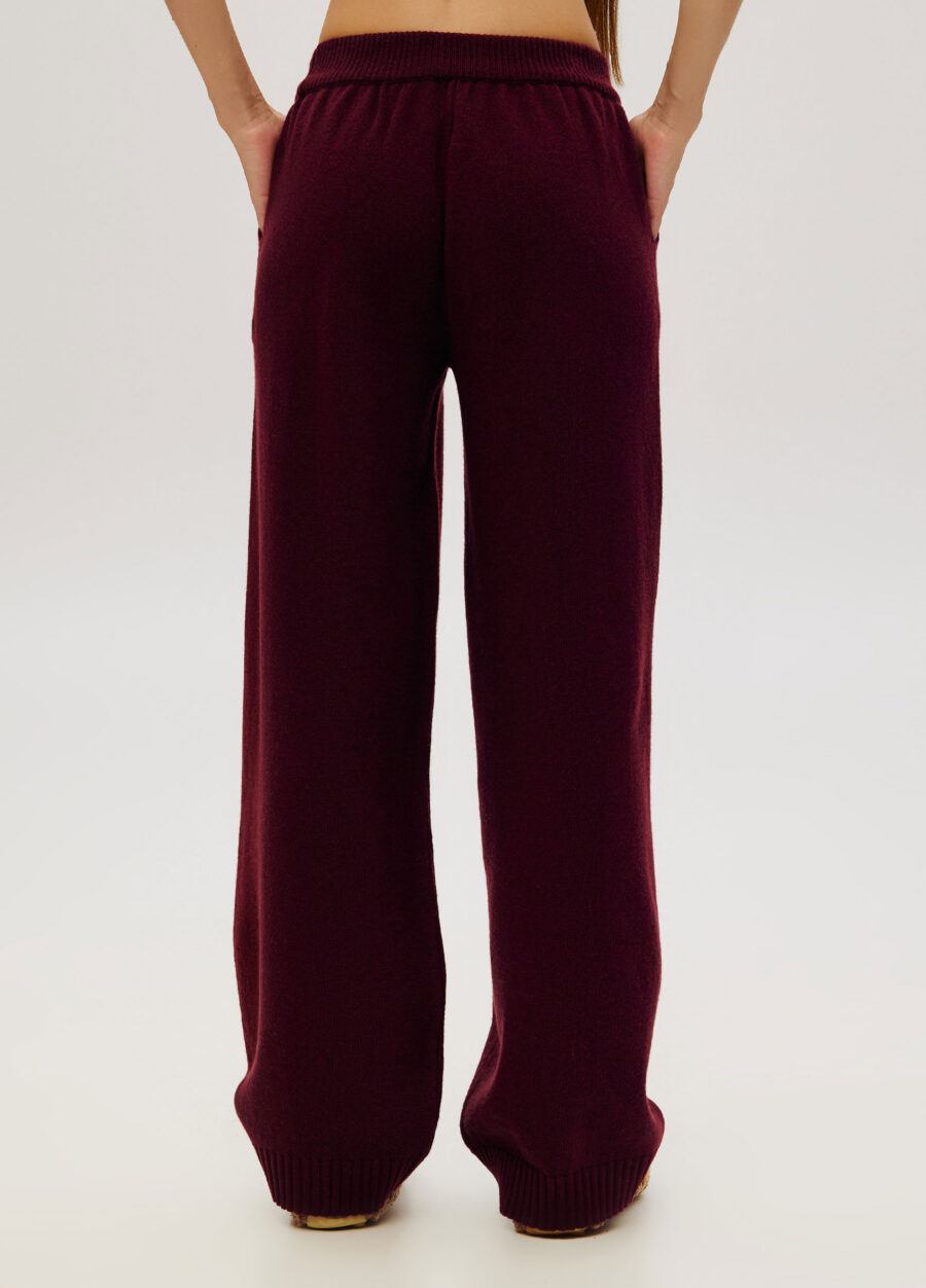 TROUSERS BURGUNDY cable knit with pockets 6032-Collections_Fall-Winter_3