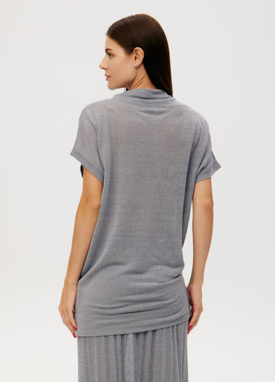 JUMPER BLUE linen longline buttoned  6033-Collections_Ready to Wear_4