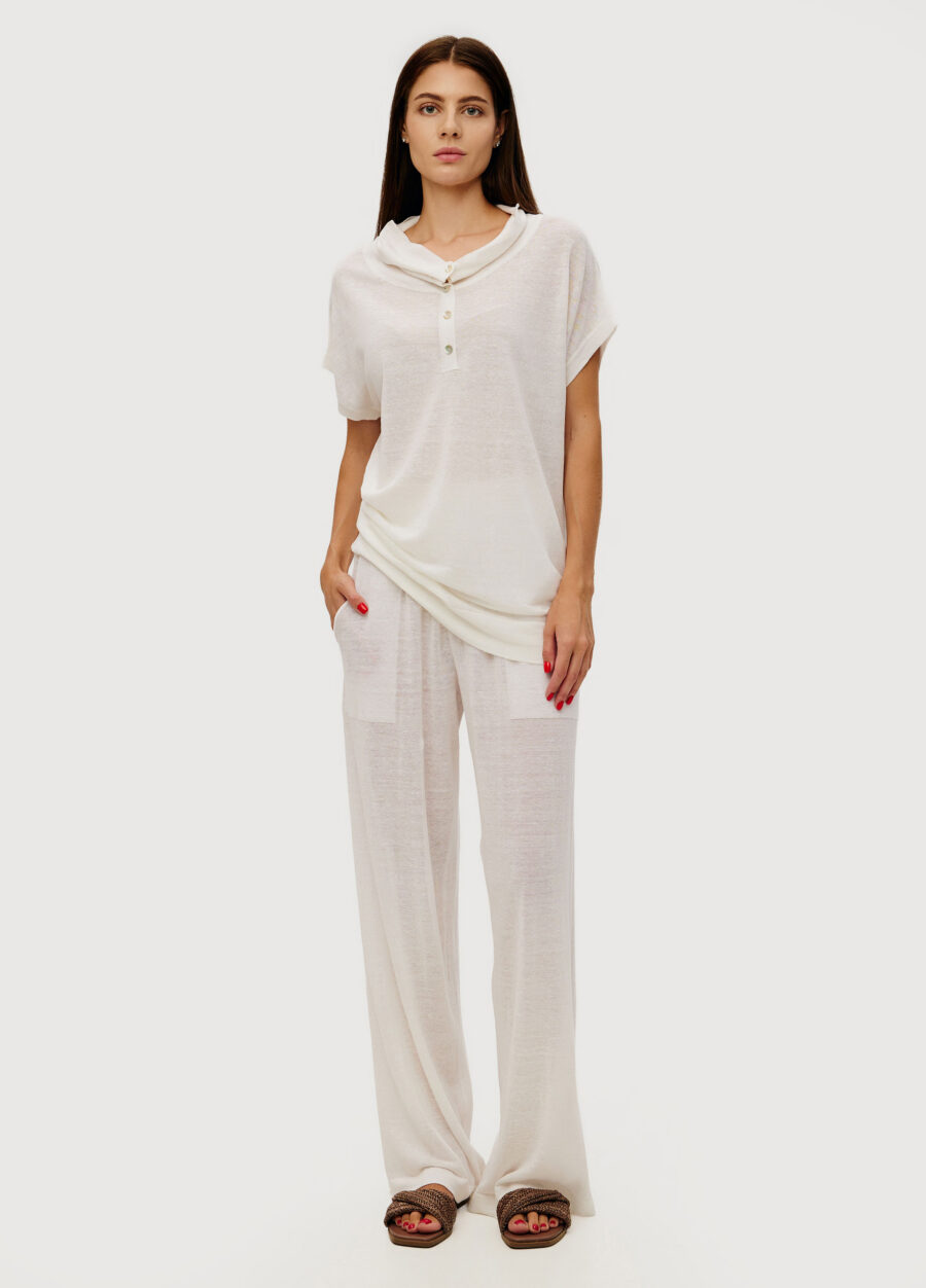 JUMPER WHITE linen longline buttoned  6033-Collections_Ready to Wear_5