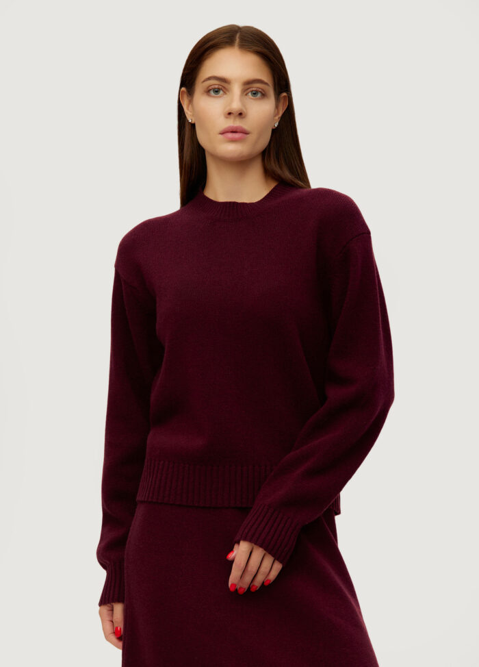 JUMPER BURGUNDY lambswool  6037