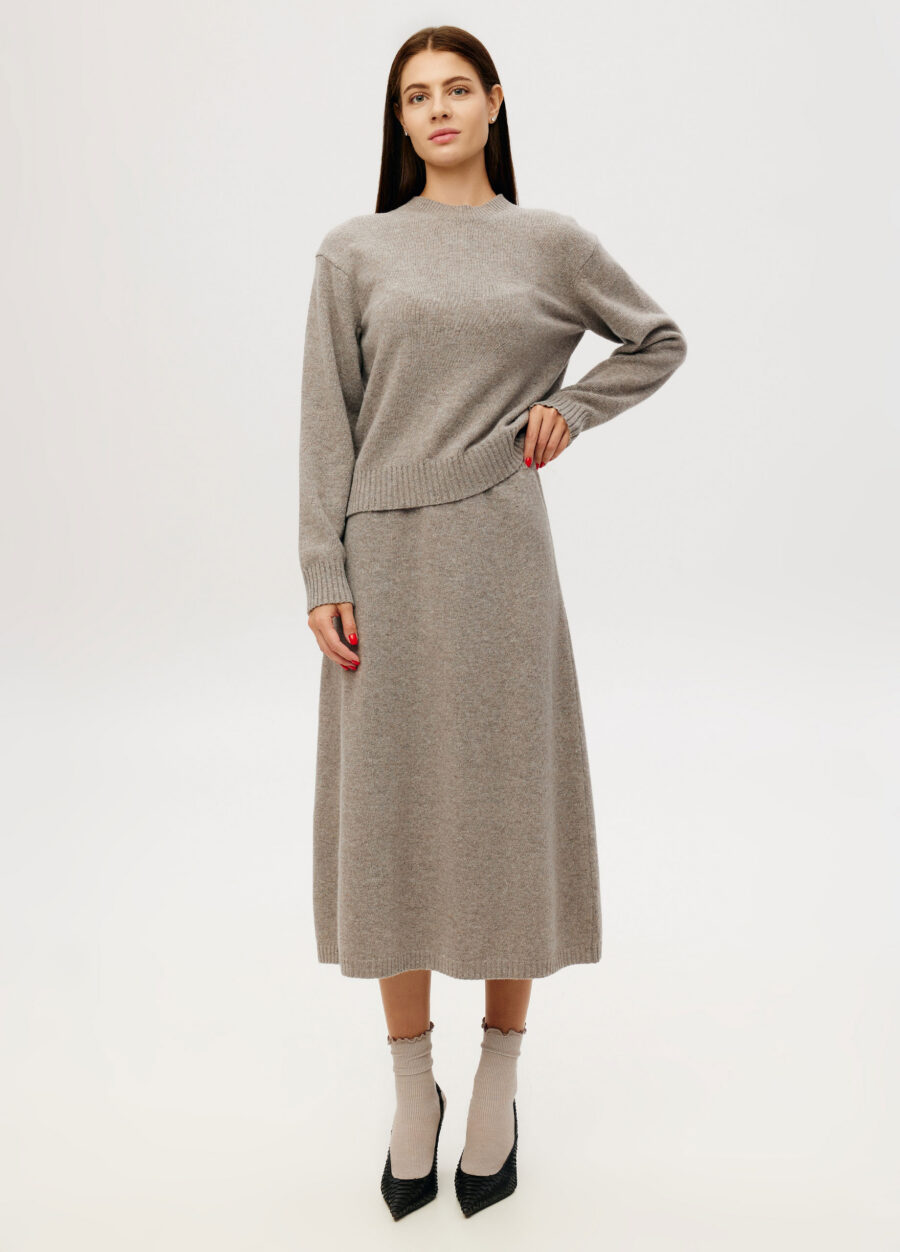 SKIRT BEIGE100% lambswool midi 5138-Collections_Fall-Winter_5