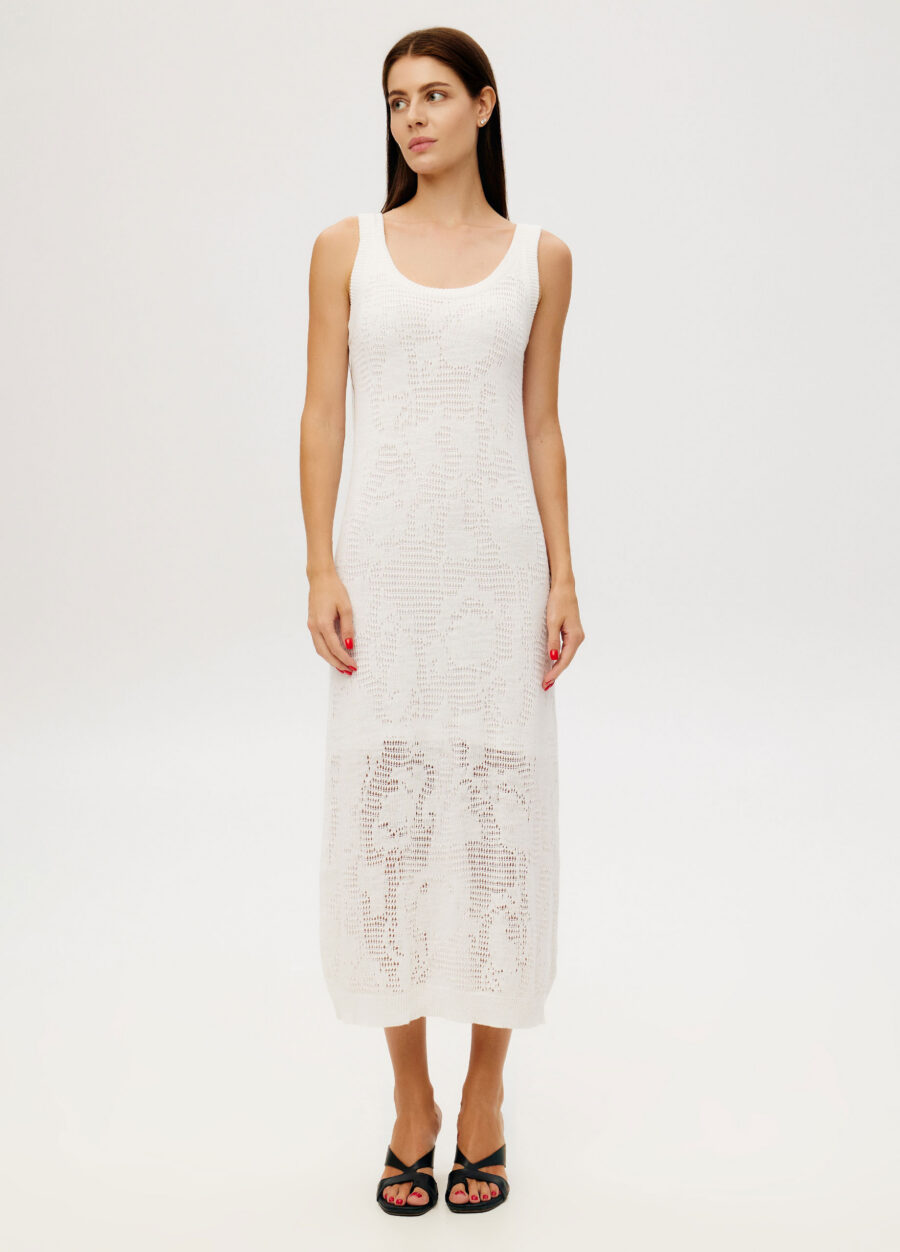 DRESS WHITE summer openwork linen 6040-Collections_Dresses_1
