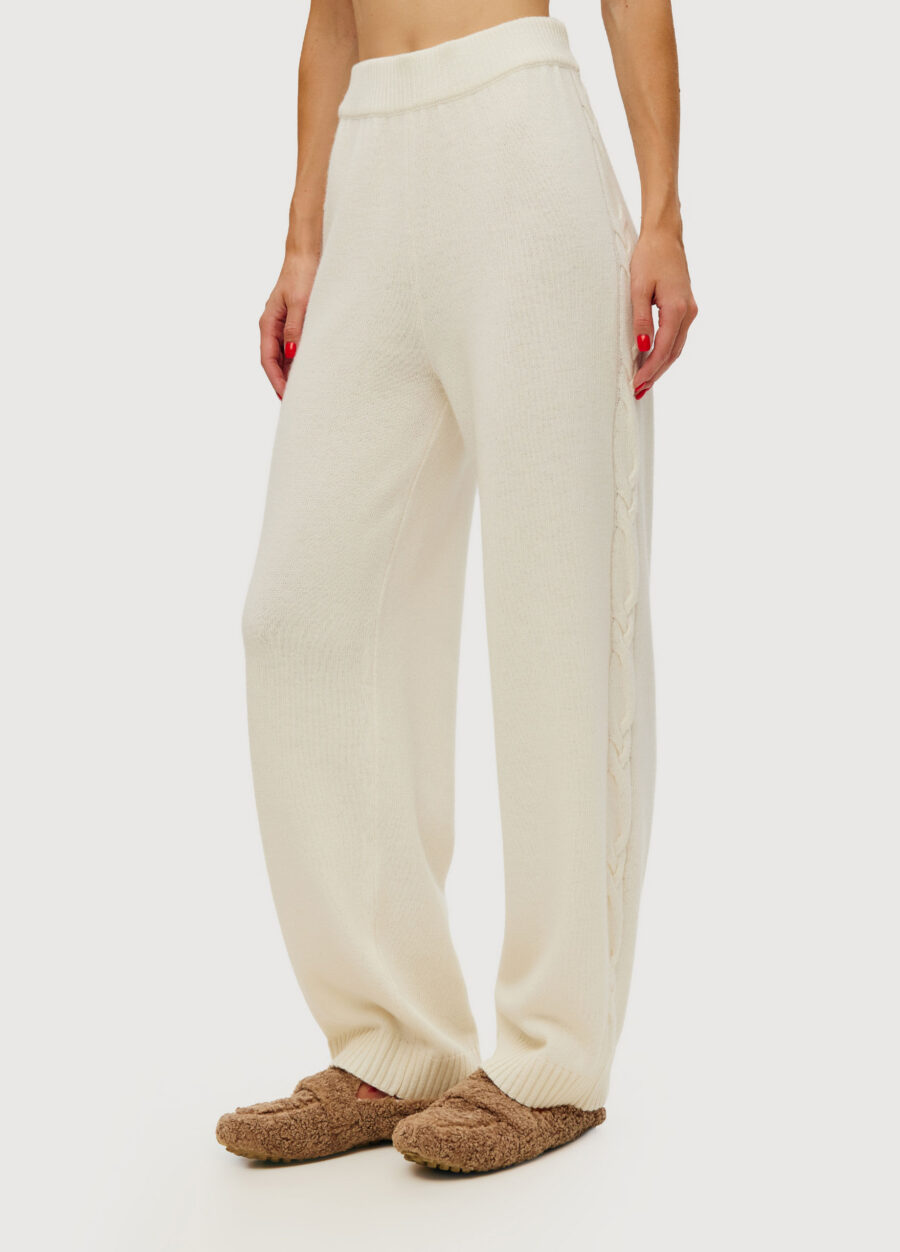 TROUSERS MILK knit ribbed cable 6049-Collections_Fall-Winter_3