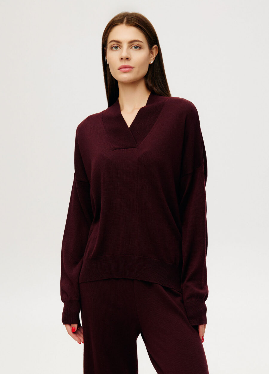 JUMPER BURGUNDY 100% merino wool 6052-Collections_Essentials_1