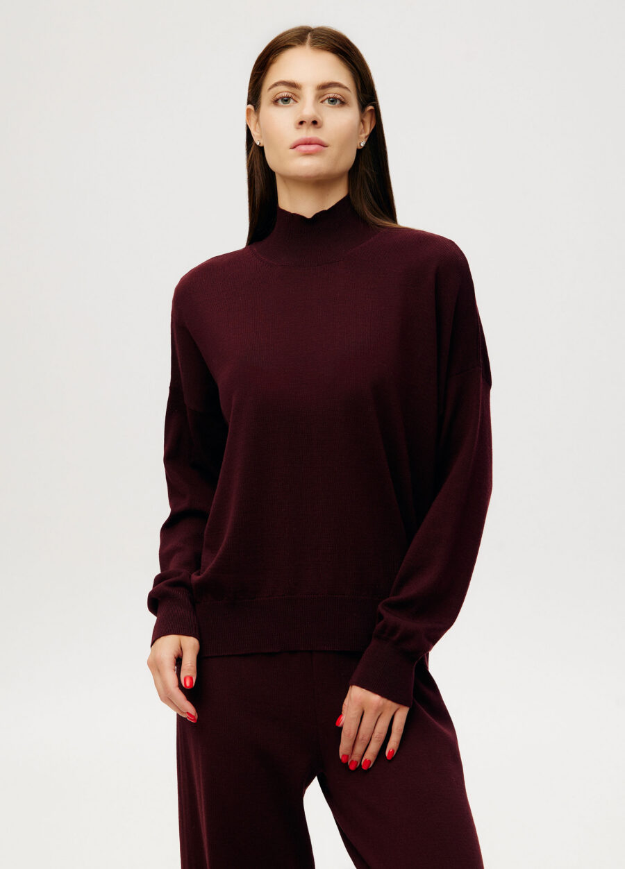 JUMPER BURGUNDY 100% merino wool 6053-Collections_Fall-Winter_1
