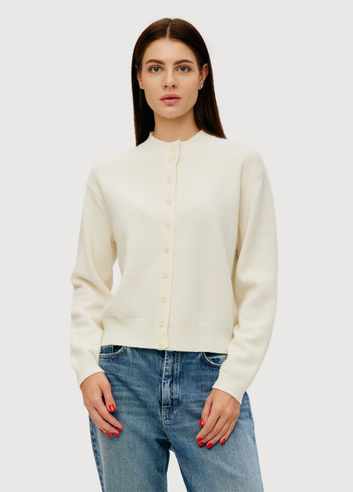 JACKET MILK lambswool button-front 6071