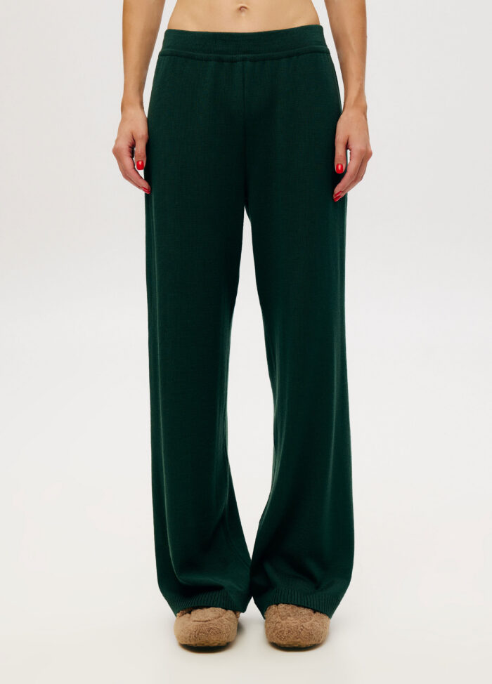 TROUSERS GREEN 100% merino wool 9110