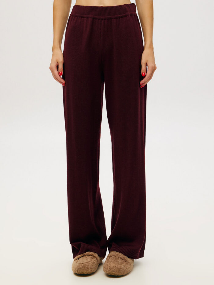 TROUSERS BURGUNDY 100% merino wool 9110