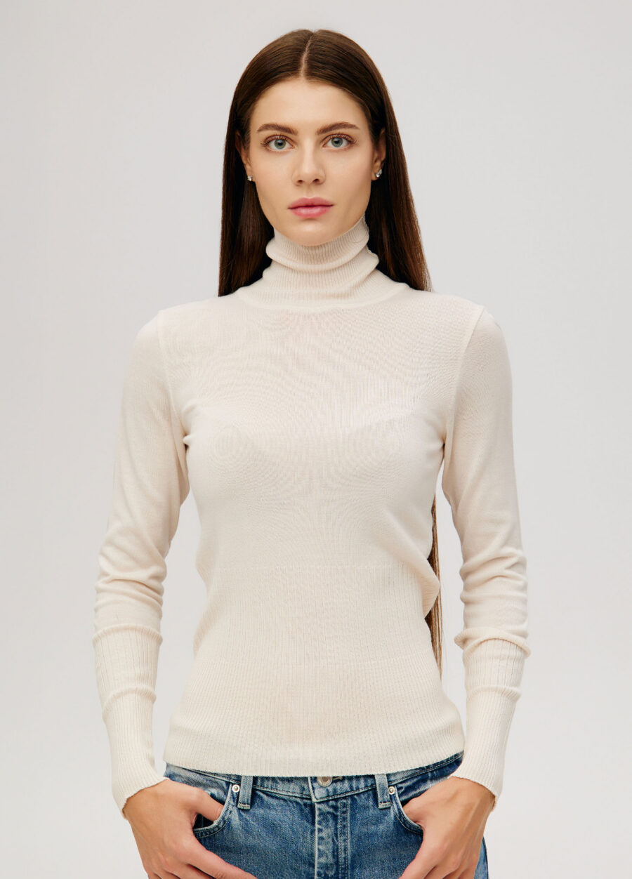 TURTLENECK CREAM women's sweater MIRRA-Collections_Essentials_1