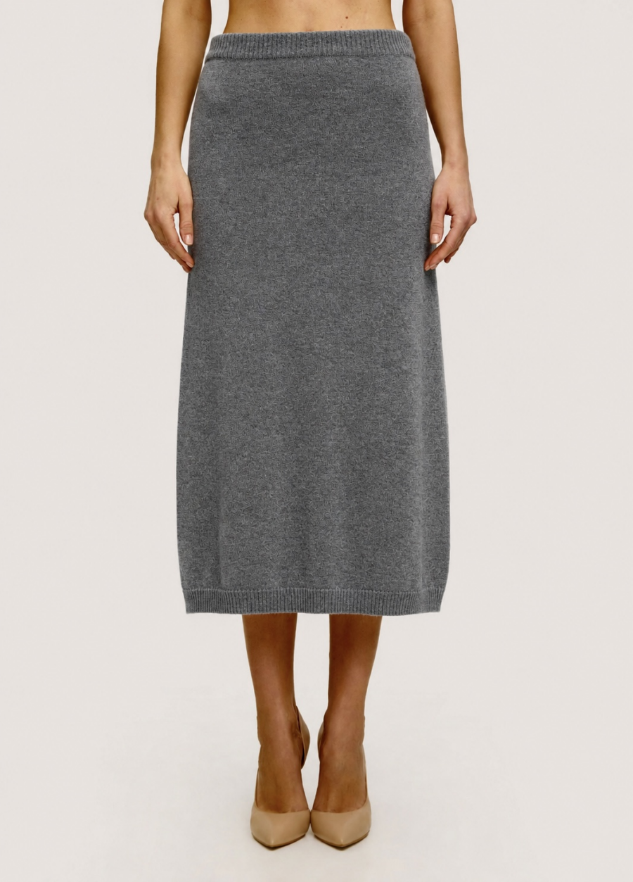 SKIRT GREY straight cut cashmere 5132-Collections_Fall-Winter_1
