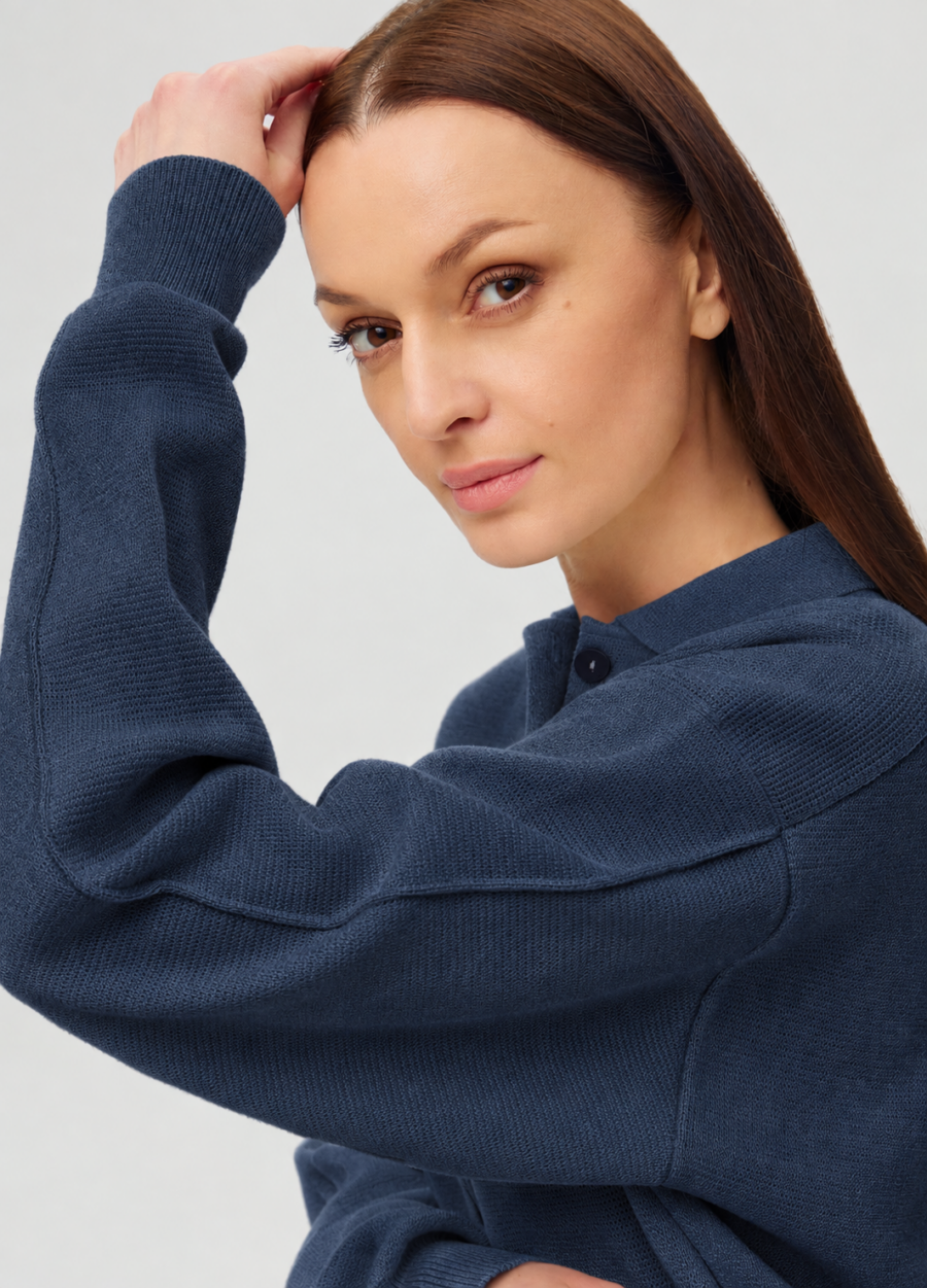 JACKET BLUE with buttons 6016-Collections_Jackets & Cardigans_2