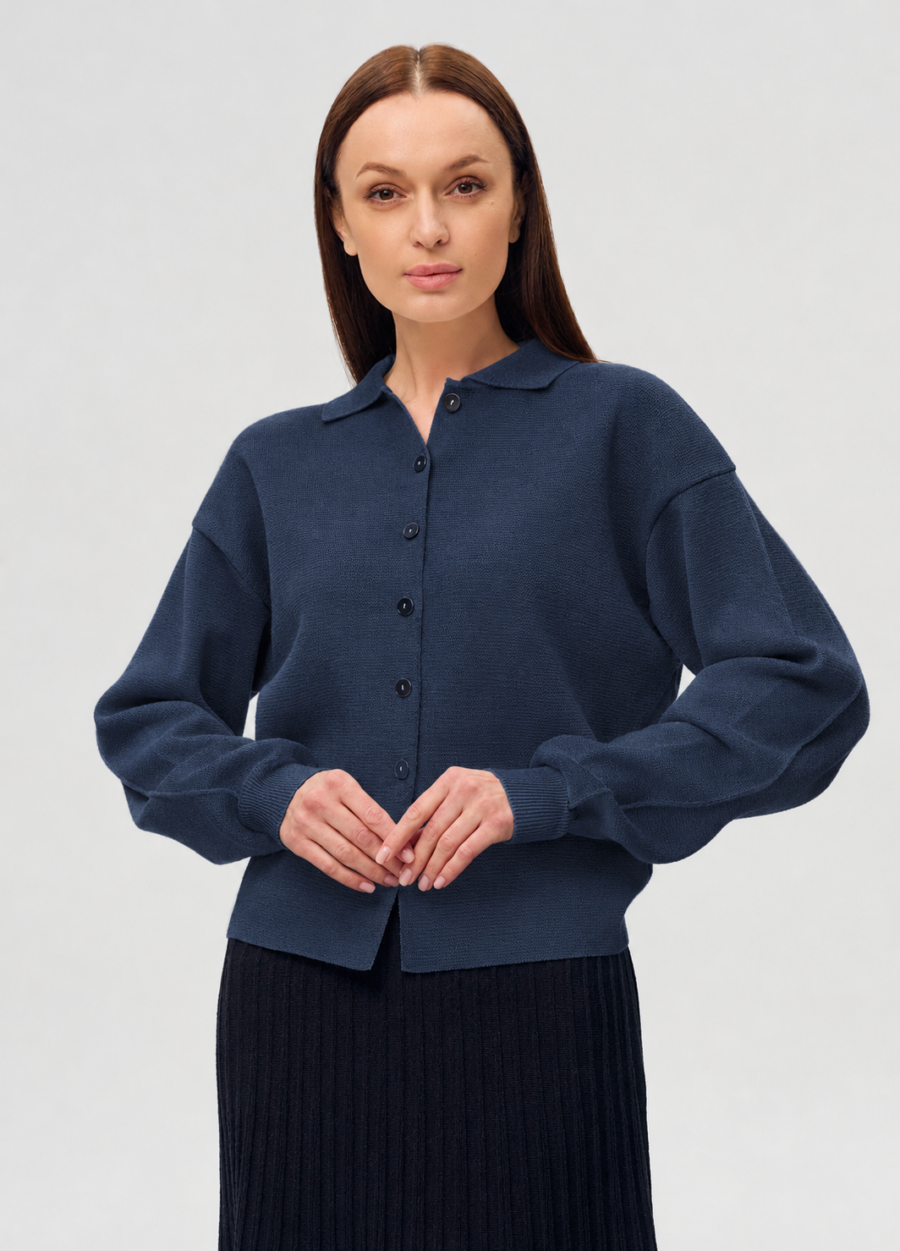 JACKET BLUE with buttons 6016-Collections_Jackets & Cardigans_1